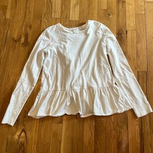EUC J Crew Crew Cuts Peplum Top